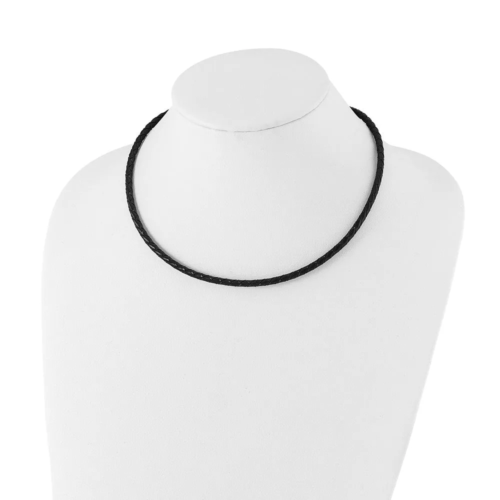 4mm Genuine Leather Weave 20in Necklace