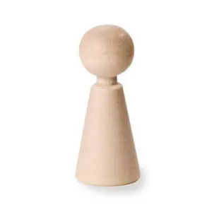 5 x Wooden Natural 6cm Cone Body Torso For Craft To Decorate