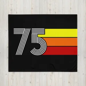 75 - Retro 1975 Tri-Line 50″×60″ Throw Blanket