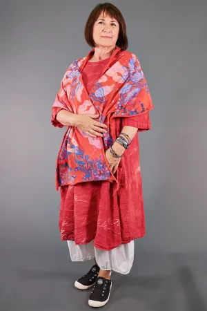 8001 Cotton Long Scarf-Coral-P