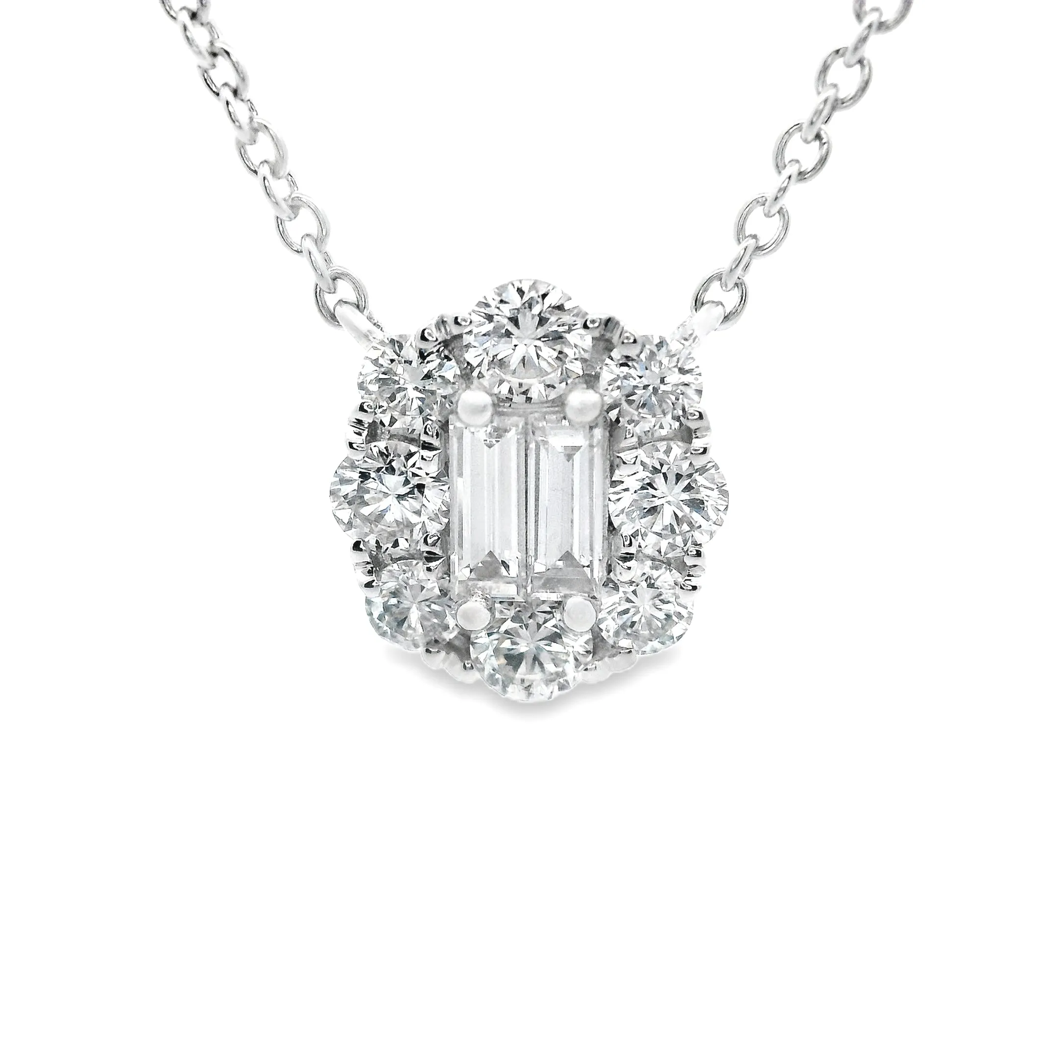 .84ct 18k White Gold Diamond Pendant