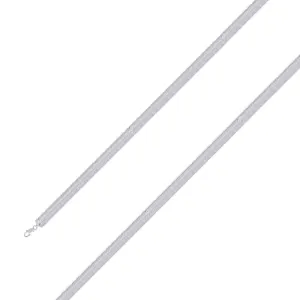 925 Sterling 5mm Silver Herring Bone Chain Size- 7"