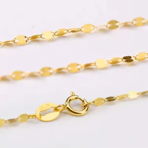 9k Yellow Gold Tile Chain Necklace
