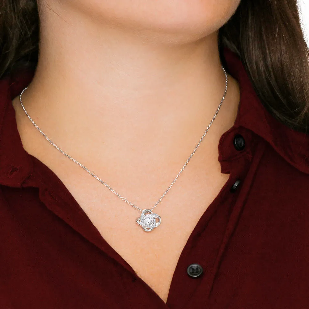 A one of a kind wonder-Love Knot Necklace for Daughter