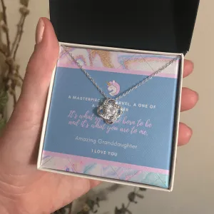 A one of a kind wonder-Love Knot Necklace for Granddaughter