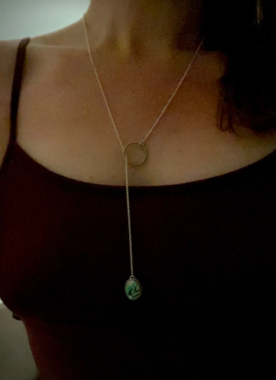Abalone Lariat Necklace