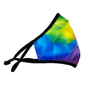 Abstract Colorful Print Adjustable Double Layered Ultra Soft Cotton Blend Face Masks - Washable & Reusable Patterned Mask for Men, Women