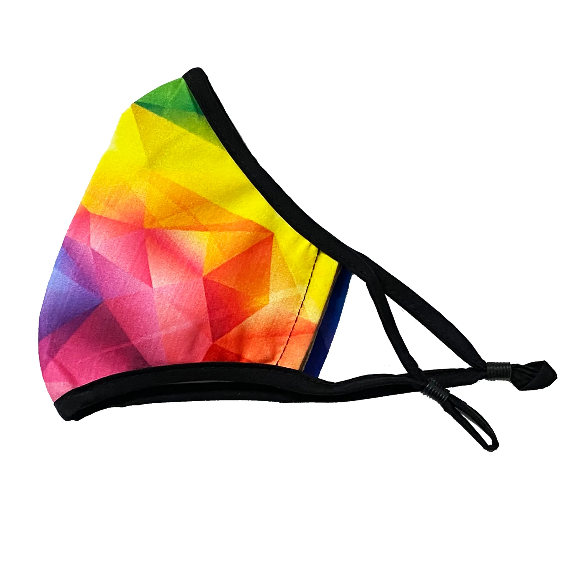 Abstract Colorful Print Adjustable Double Layered Ultra Soft Cotton Blend Face Masks - Washable & Reusable Patterned Mask for Men, Women