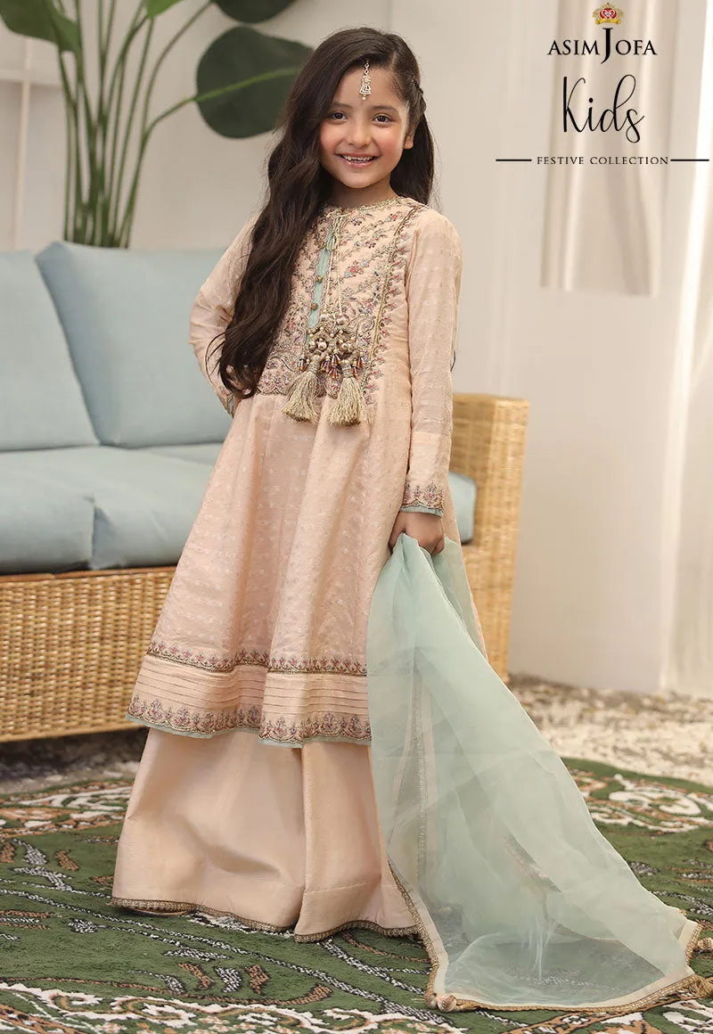 AJKF-02  | Asim Jofa Kids Festive Collection 2022 | Stitched RTW Organza Suit