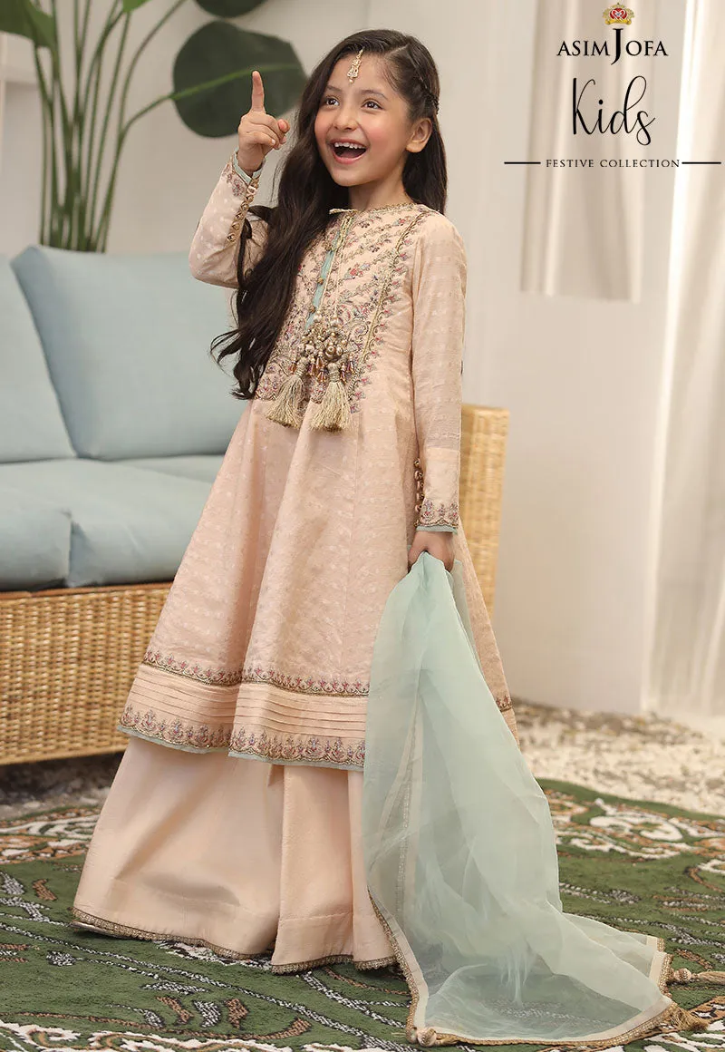 AJKF-02  | Asim Jofa Kids Festive Collection 2022 | Stitched RTW Organza Suit
