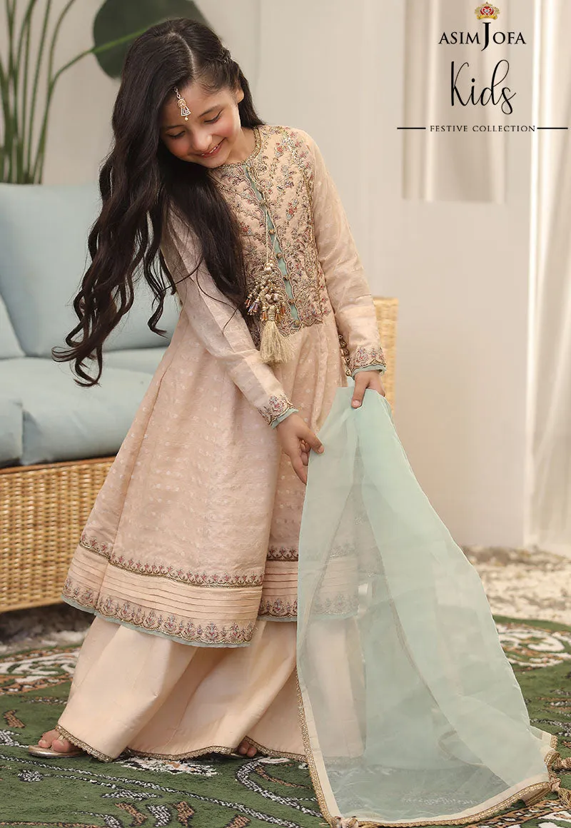 AJKF-02  | Asim Jofa Kids Festive Collection 2022 | Stitched RTW Organza Suit