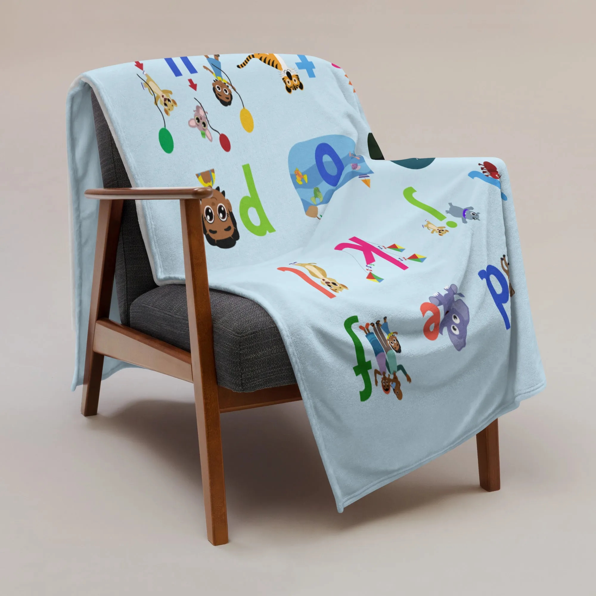 'Akili Alphabet' Throw Blanket