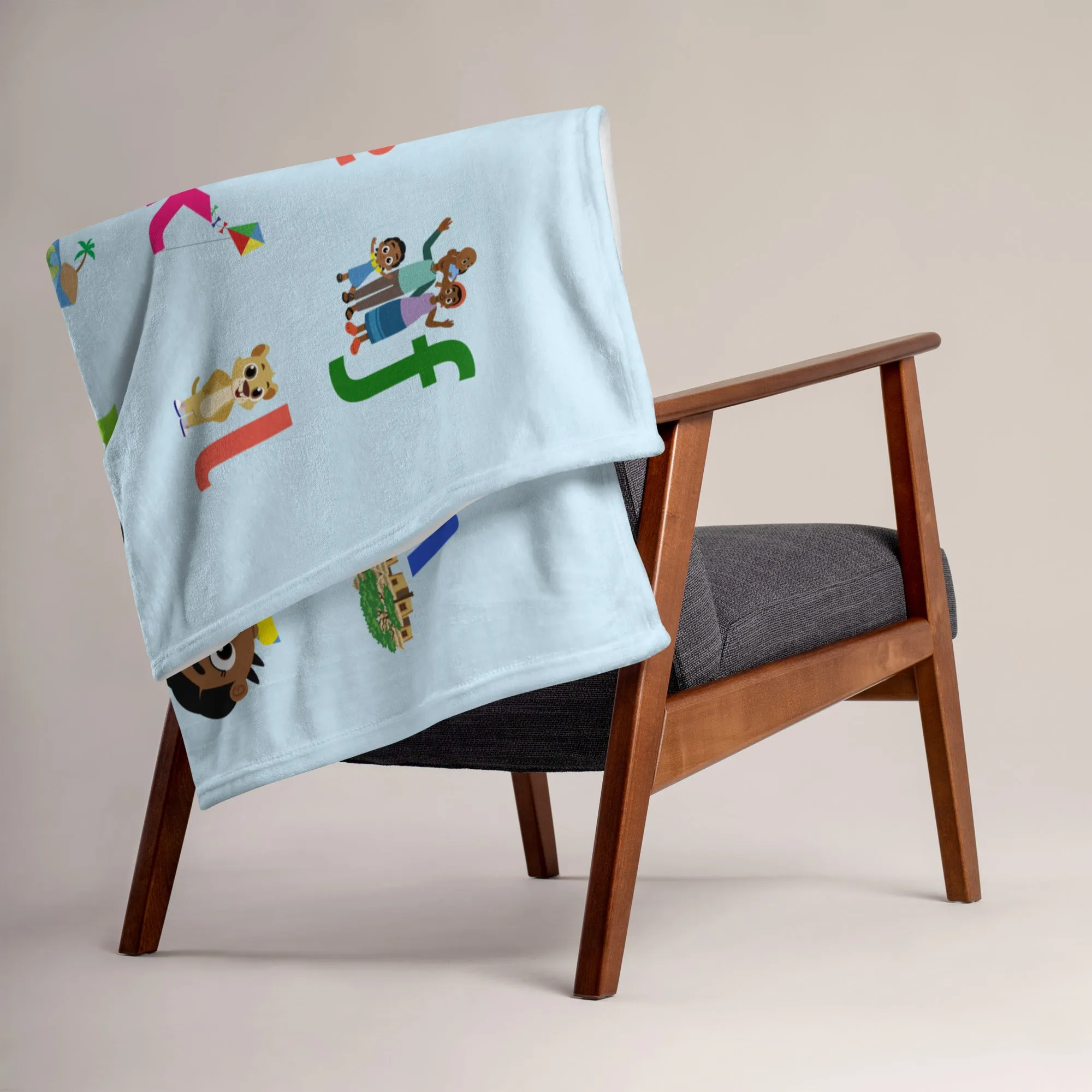 'Akili Alphabet' Throw Blanket