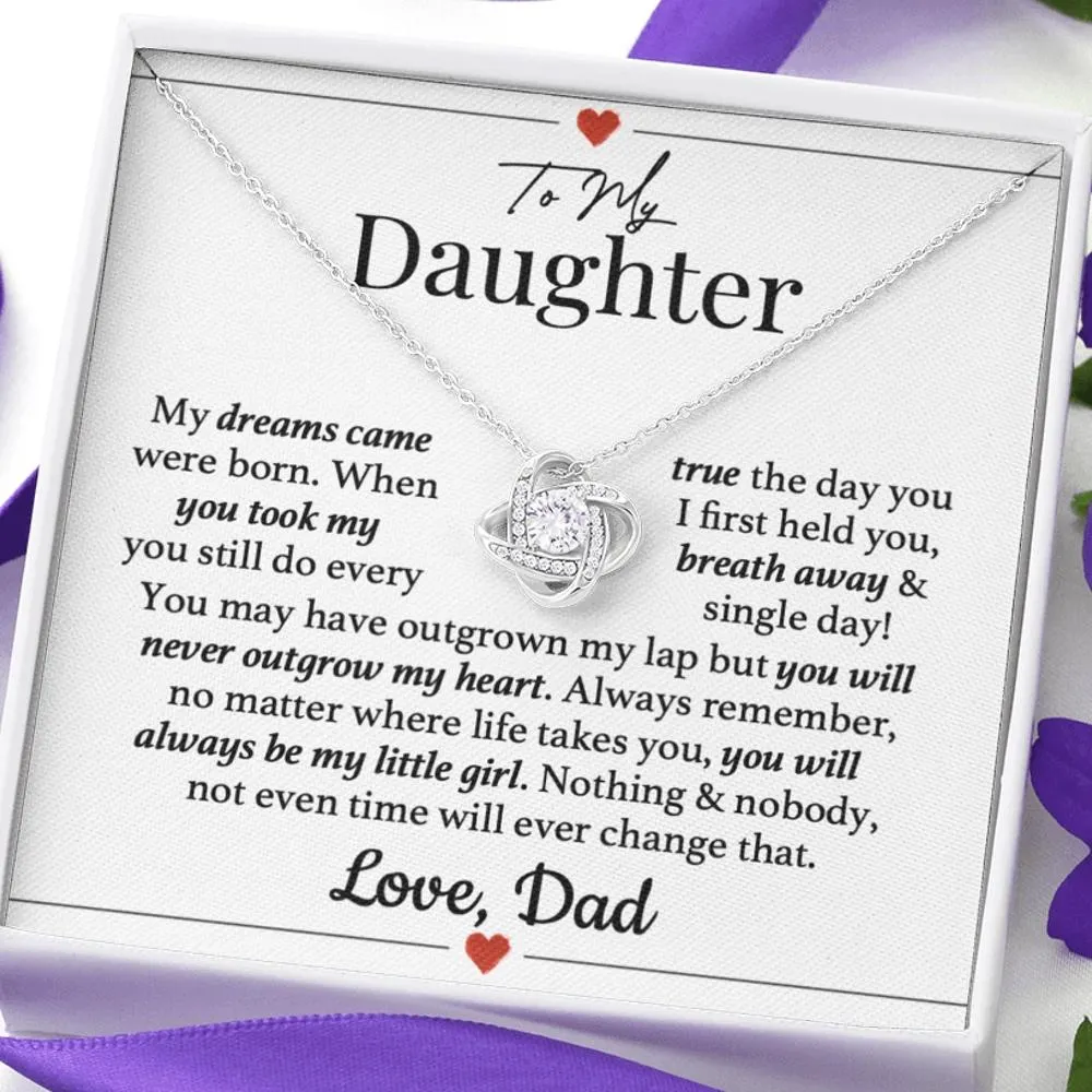 Always My Little Girl Daughter Dad Necklace