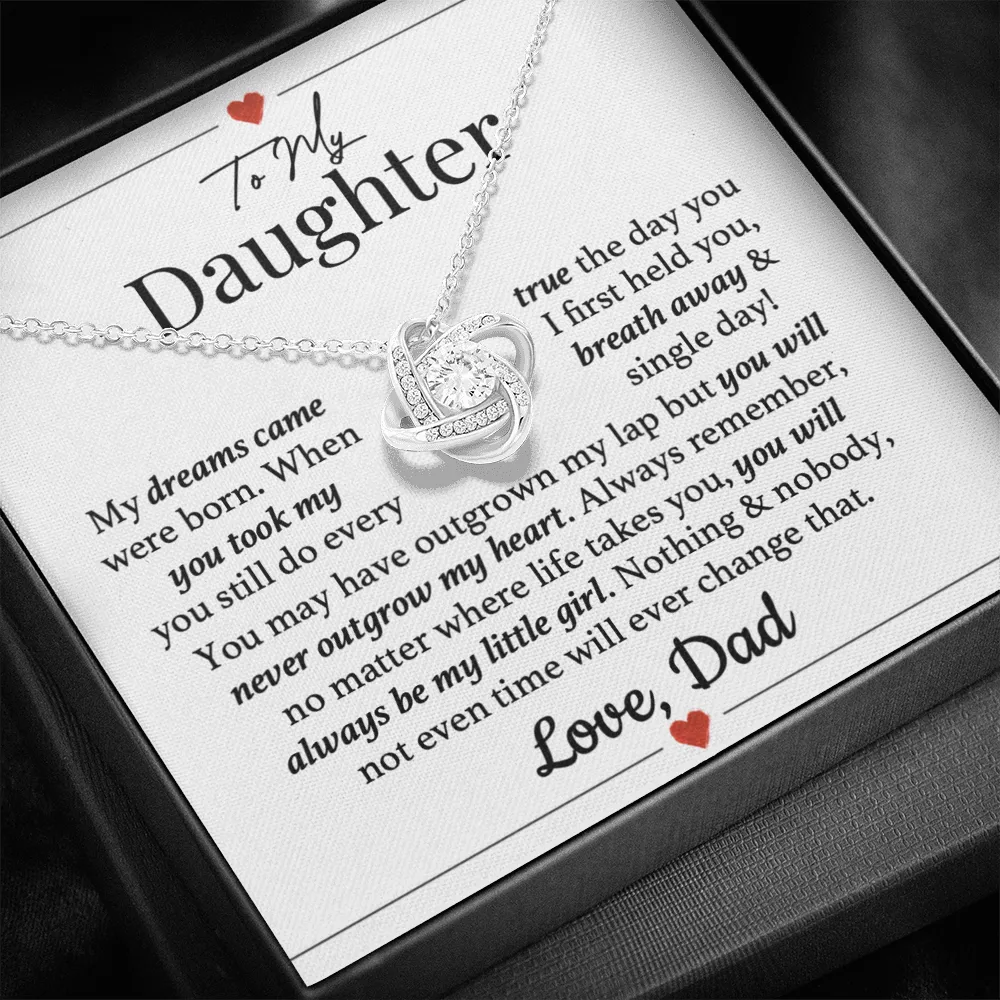 Always My Little Girl Daughter Dad Necklace
