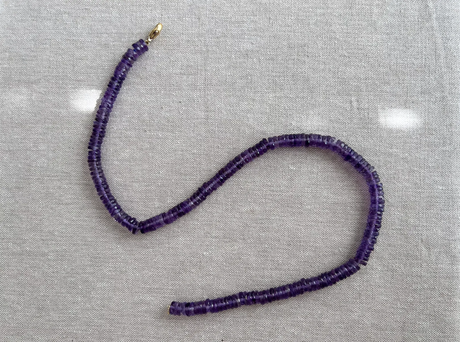 Amethyst Heishi Necklace