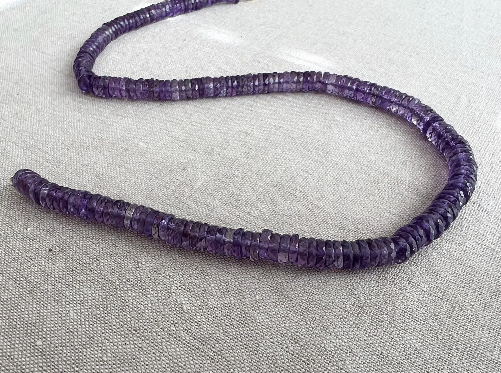Amethyst Heishi Necklace