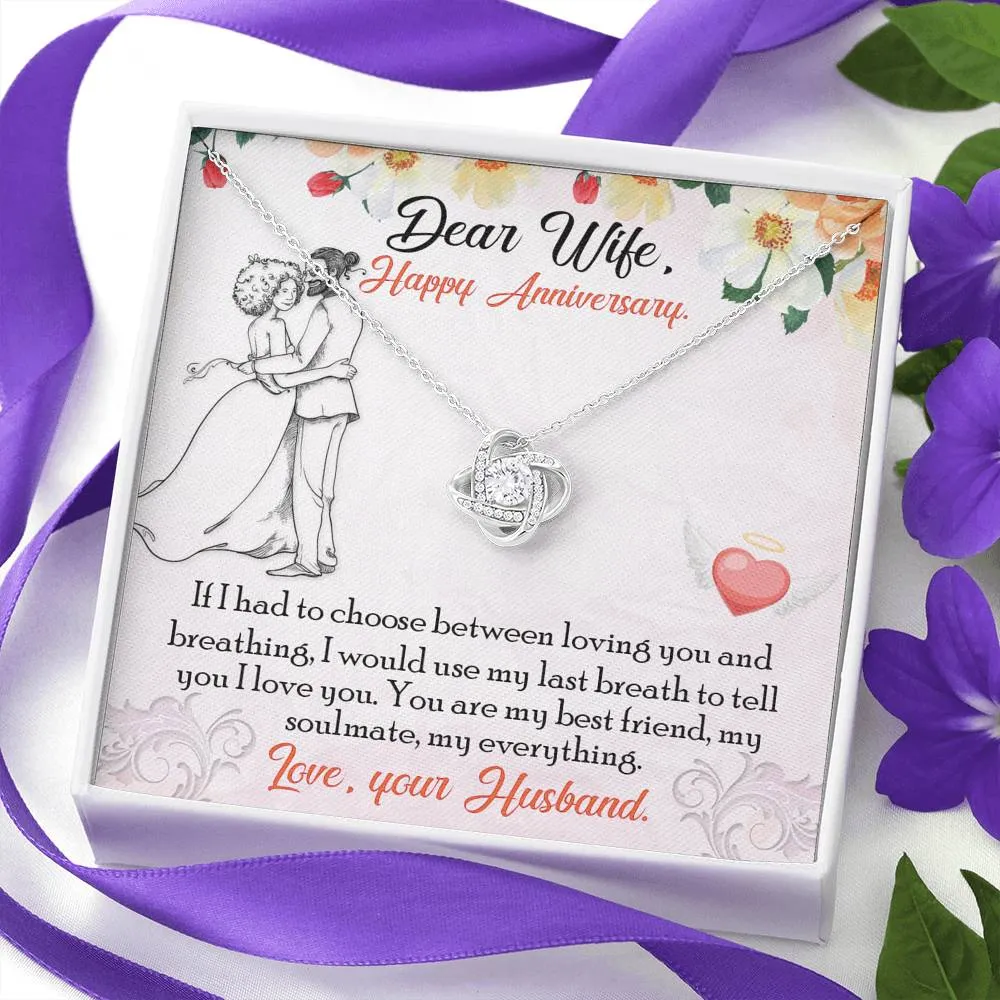 Anniversary Gift-Love Knot Necklace for Wife