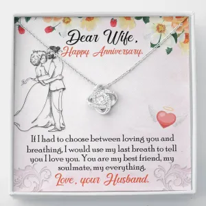 Anniversary Gift-Love Knot Necklace for Wife