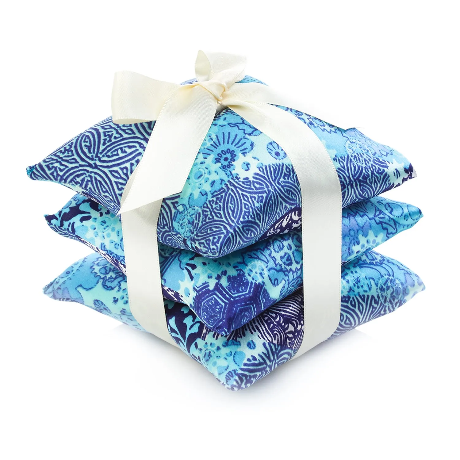 Aqua Origami Silk Sachet Set