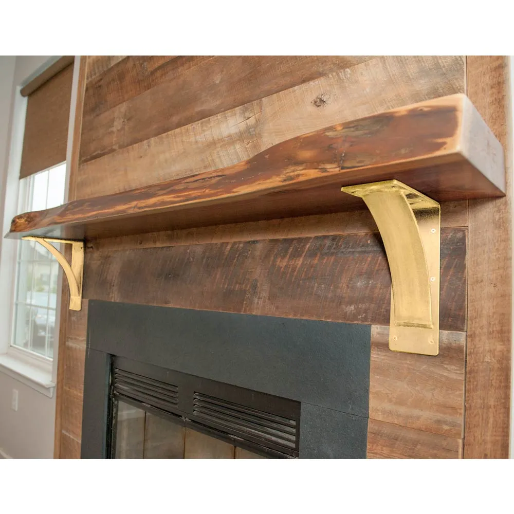 Arched Sun Gold Steel Mantel Bracket