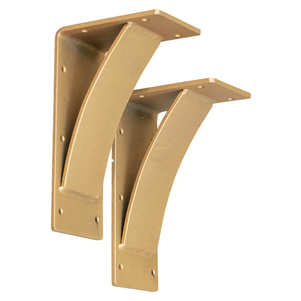 Arched Sun Gold Steel Mantel Bracket