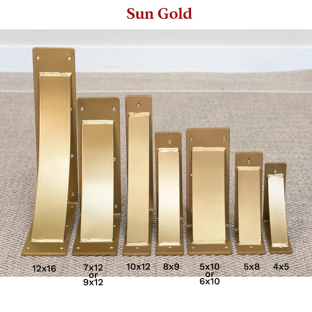 Arched Sun Gold Steel Mantel Bracket