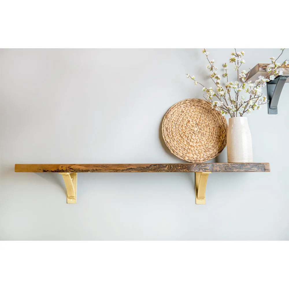 Arched Sun Gold Steel Mantel Bracket