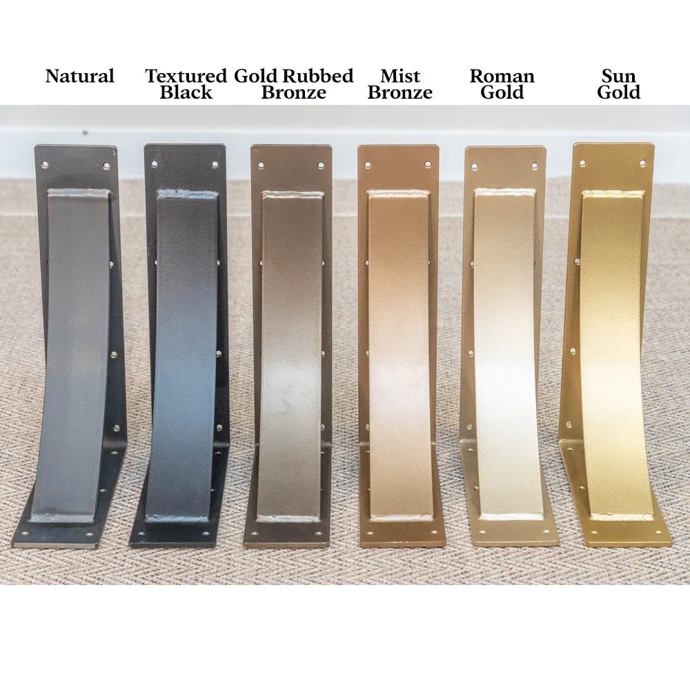 Arched Sun Gold Steel Mantel Bracket