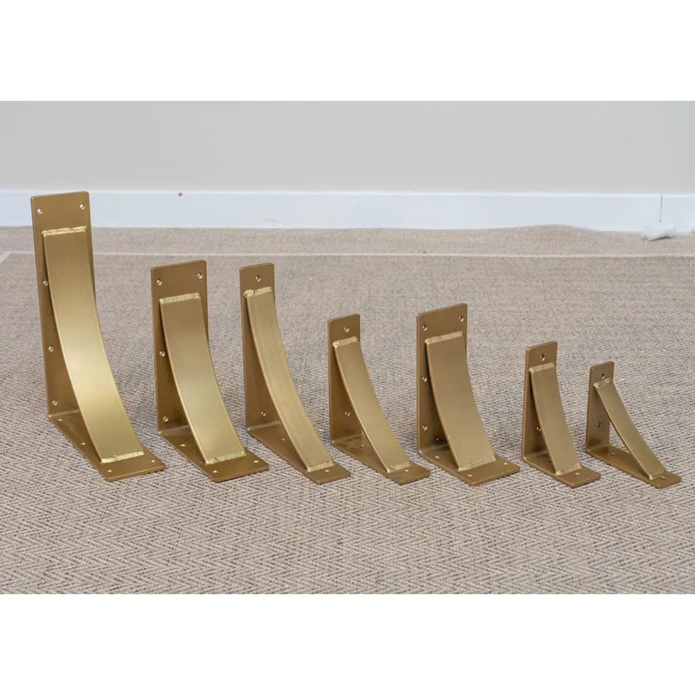 Arched Sun Gold Steel Mantel Bracket