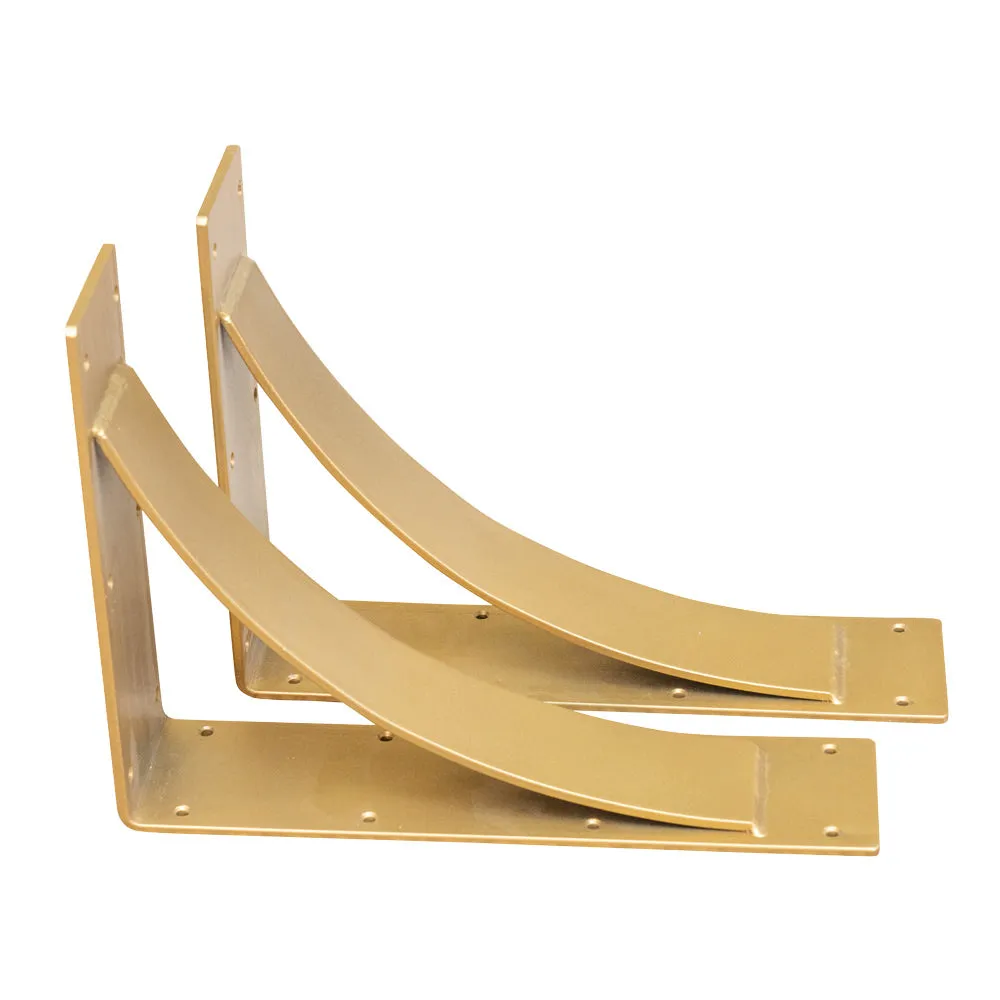 Arched Sun Gold Steel Mantel Bracket
