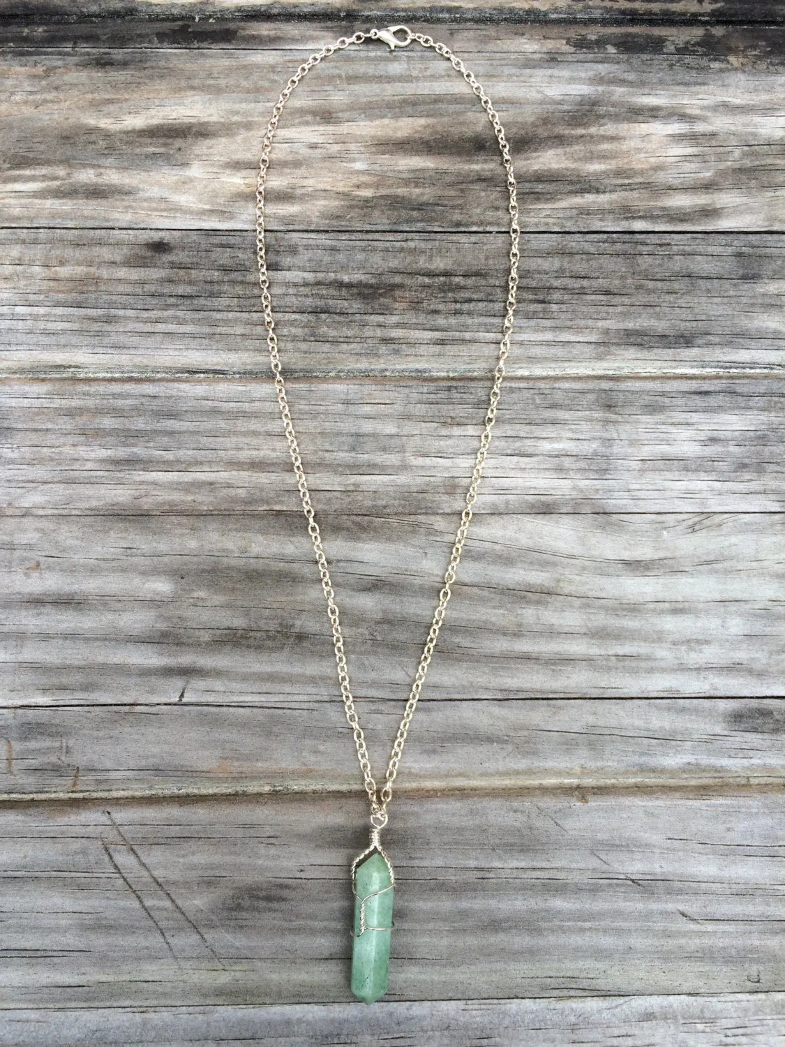 Aventurine Raw Crystal Necklace
