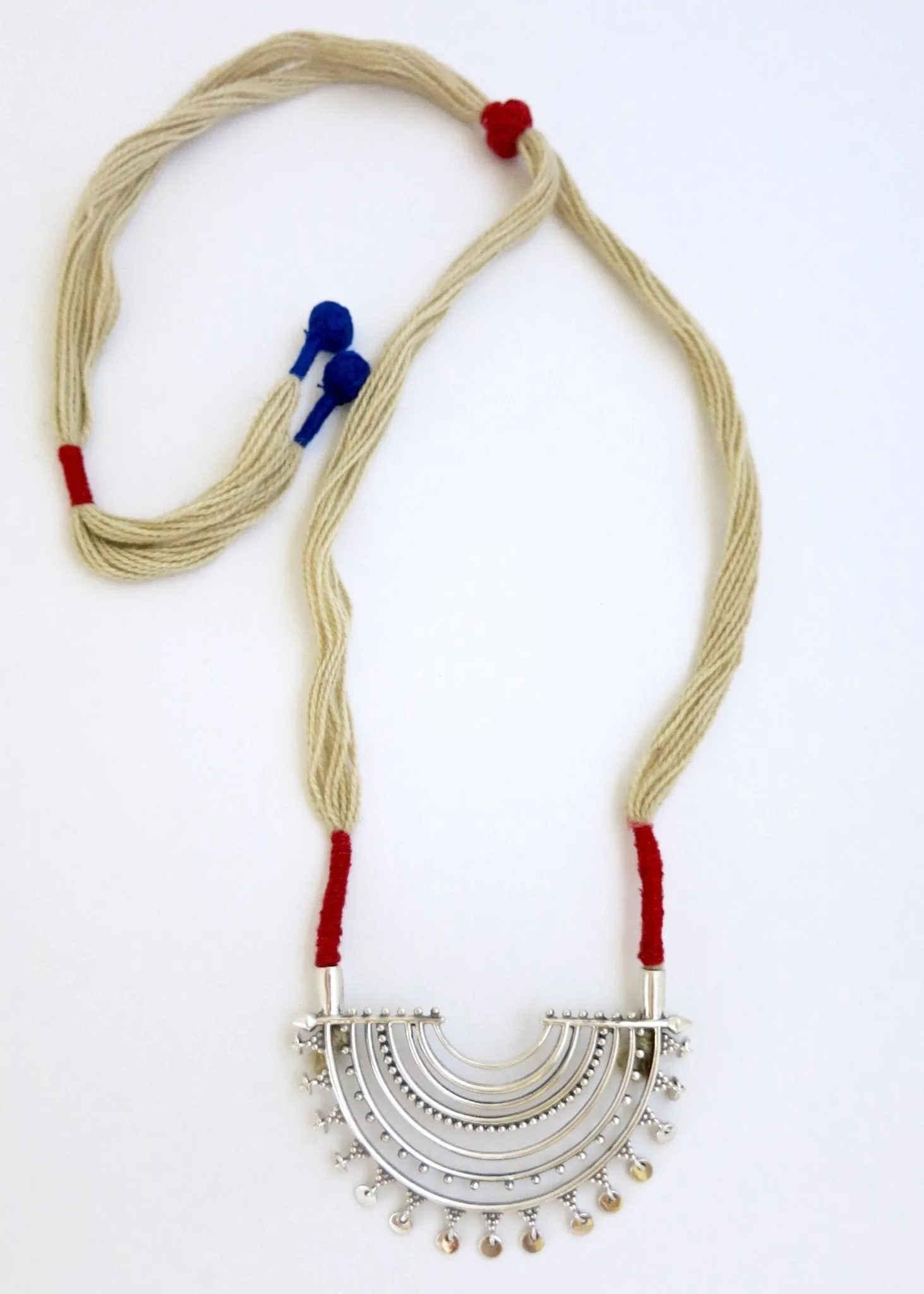 BAHATI half-round pendant necklace with granulation work