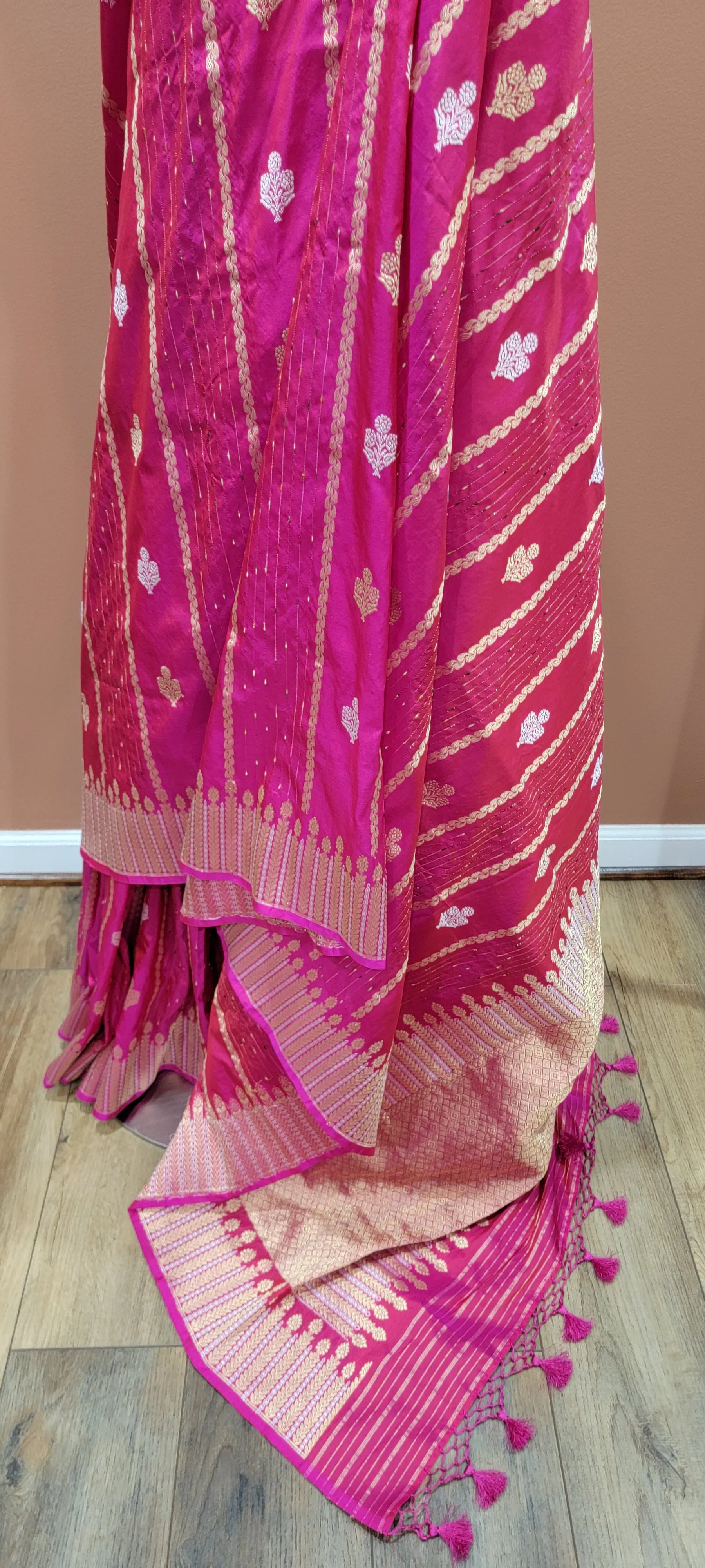 Banaras Katan Saree W/ Custom Blouse.
