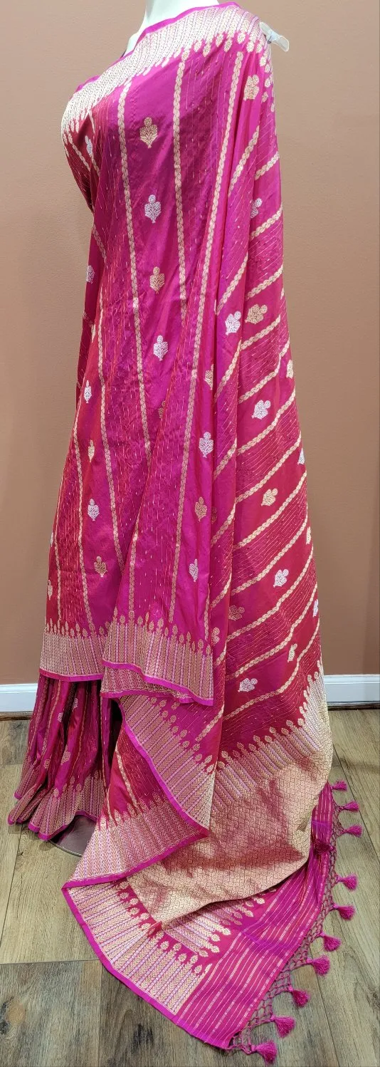 Banaras Katan Saree W/ Custom Blouse.