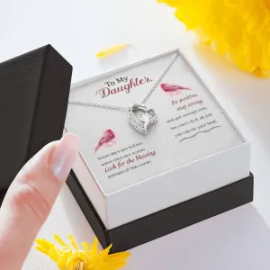 Be positive, stay strong.-Forever Love Heart Necklace for Daughter
