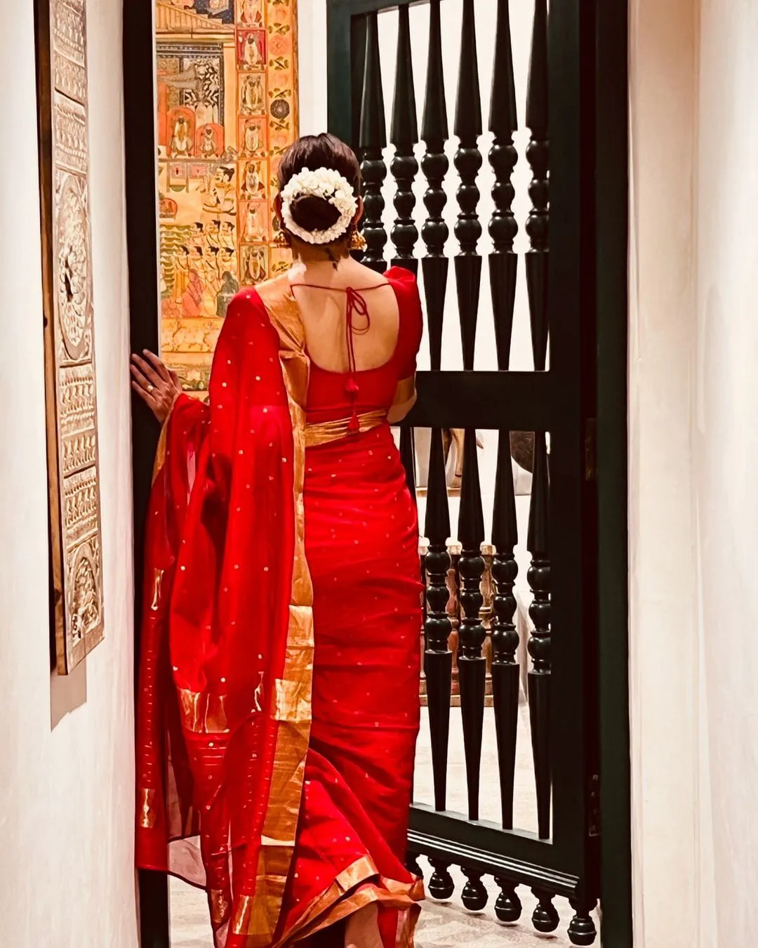 Beautiful Nayanthara Inspired Banarasi Soft Silk Saree online