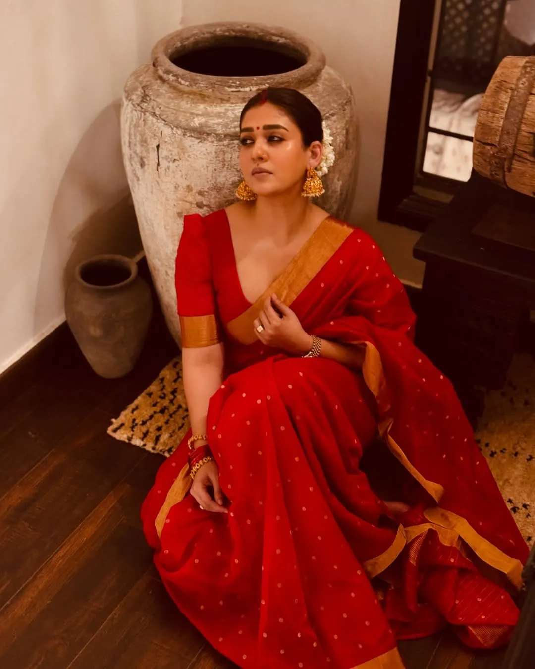 Beautiful Nayanthara Inspired Banarasi Soft Silk Saree online