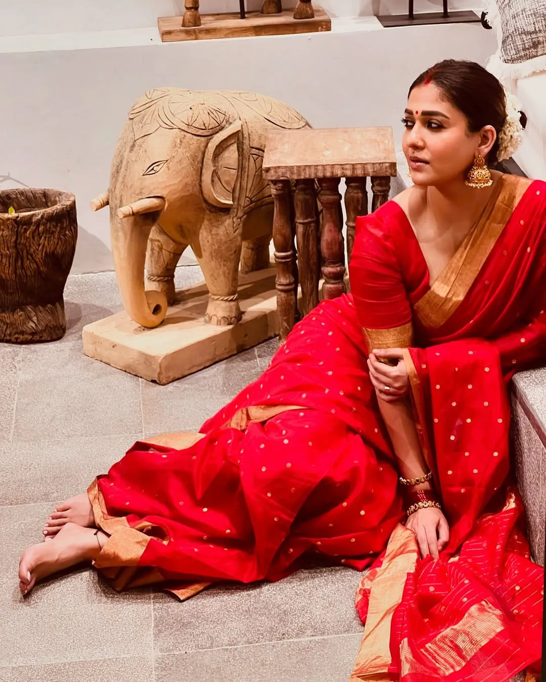 Beautiful Nayanthara Inspired Banarasi Soft Silk Saree online