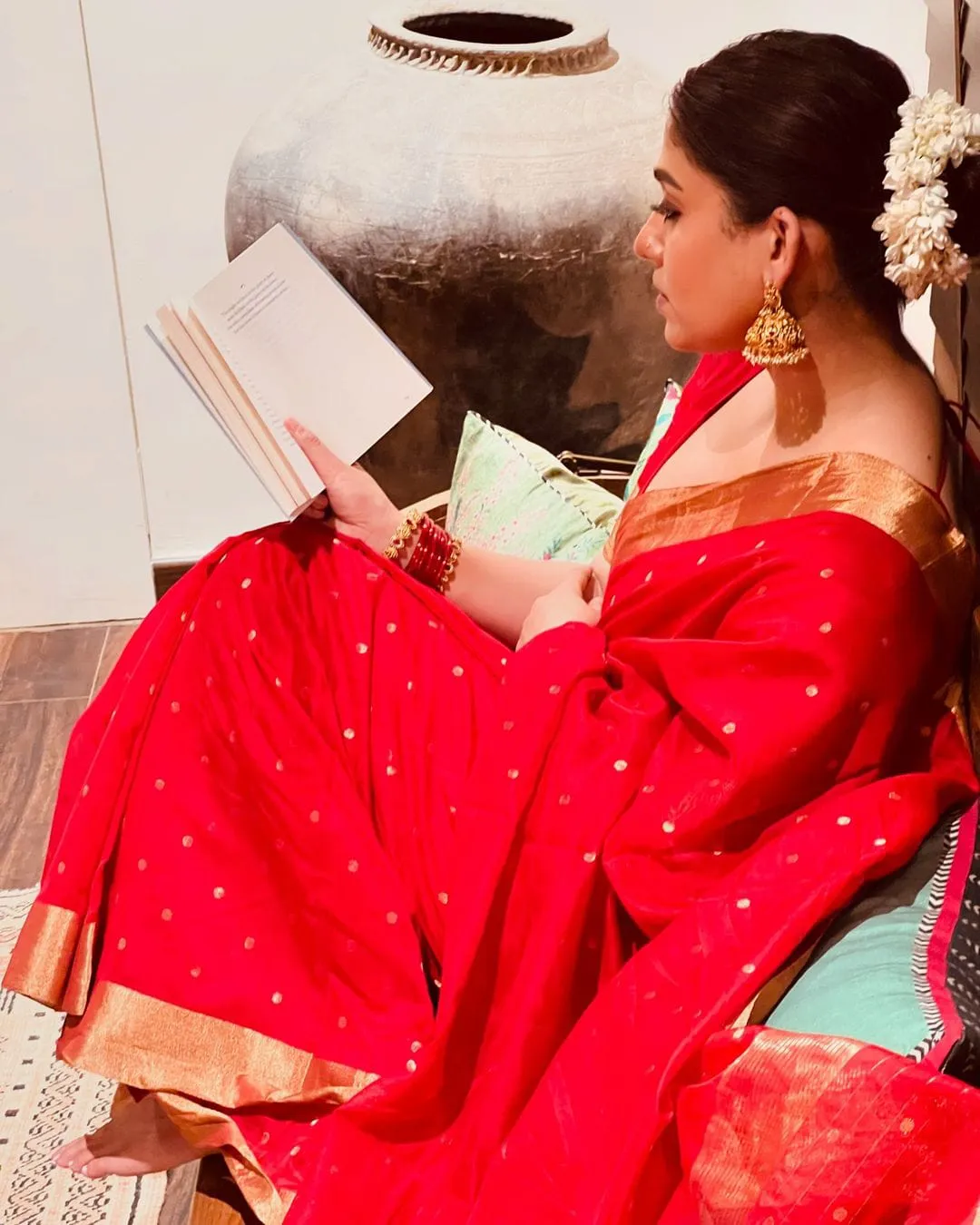 Beautiful Nayanthara Inspired Banarasi Soft Silk Saree online