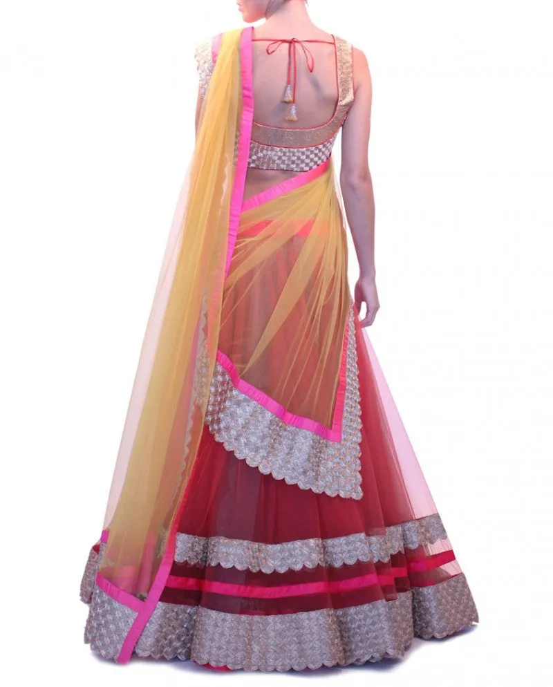 Beautiful Red color lehenga party wear lehenga online