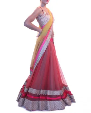 Beautiful Red color lehenga party wear lehenga online