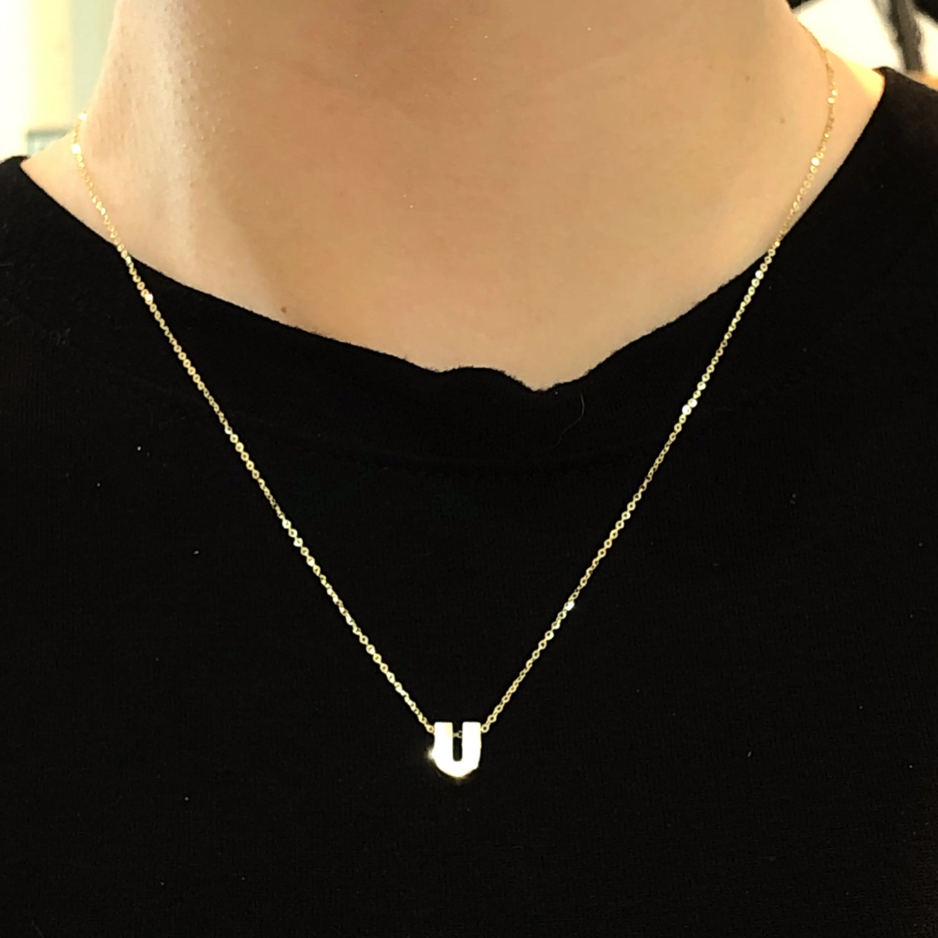 Beautiful Shiny Initial Necklace