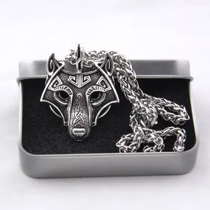 Beautiful Wolf Head Necklace