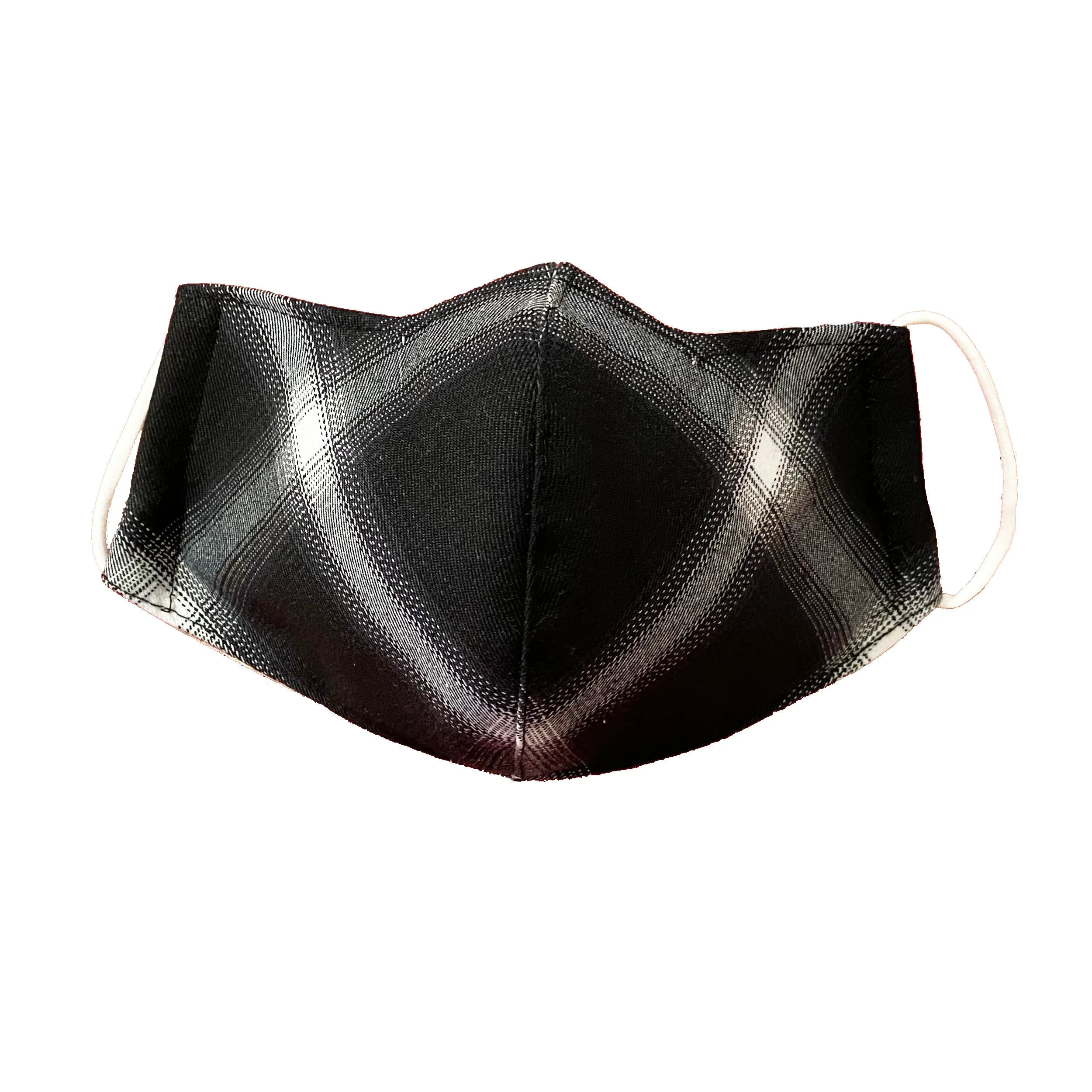 Black and White Plaid | Non-Medical | Triple Layer | Reusable | Washable | Soft Cotton Fabric Adult Mask with Dust Filter