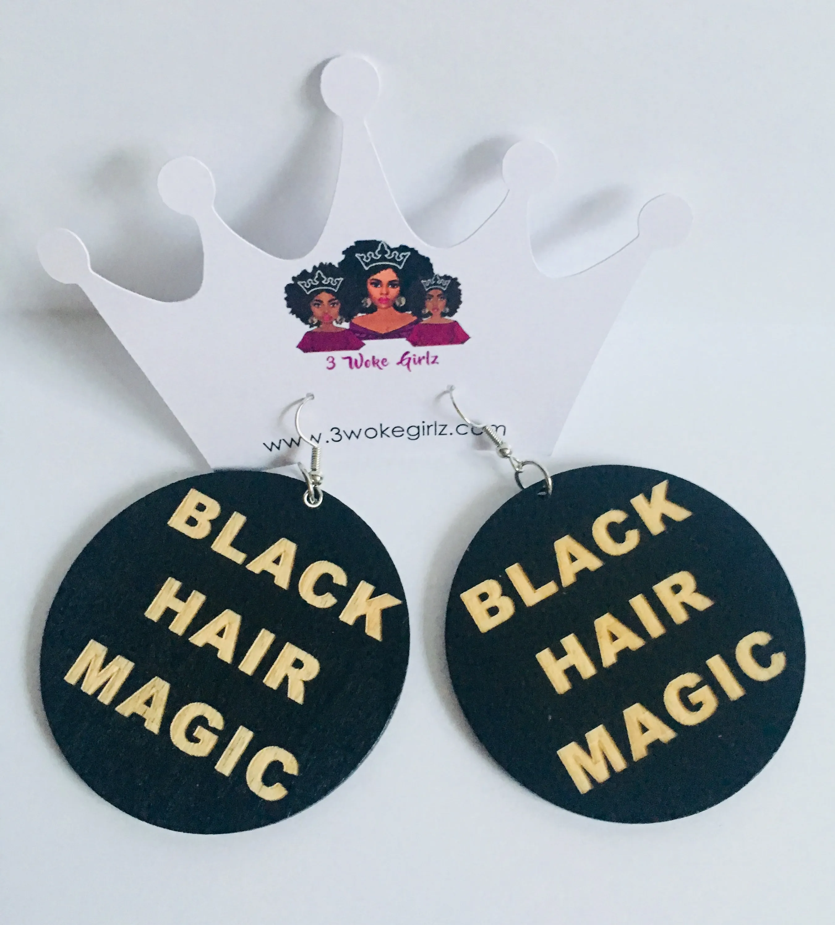 Black Hair Magic Earrings