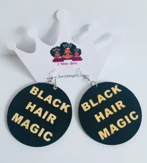 Black Hair Magic Earrings