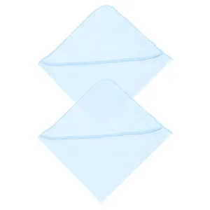 Blue Baby Cotton Hooded Towels - 2 Pack