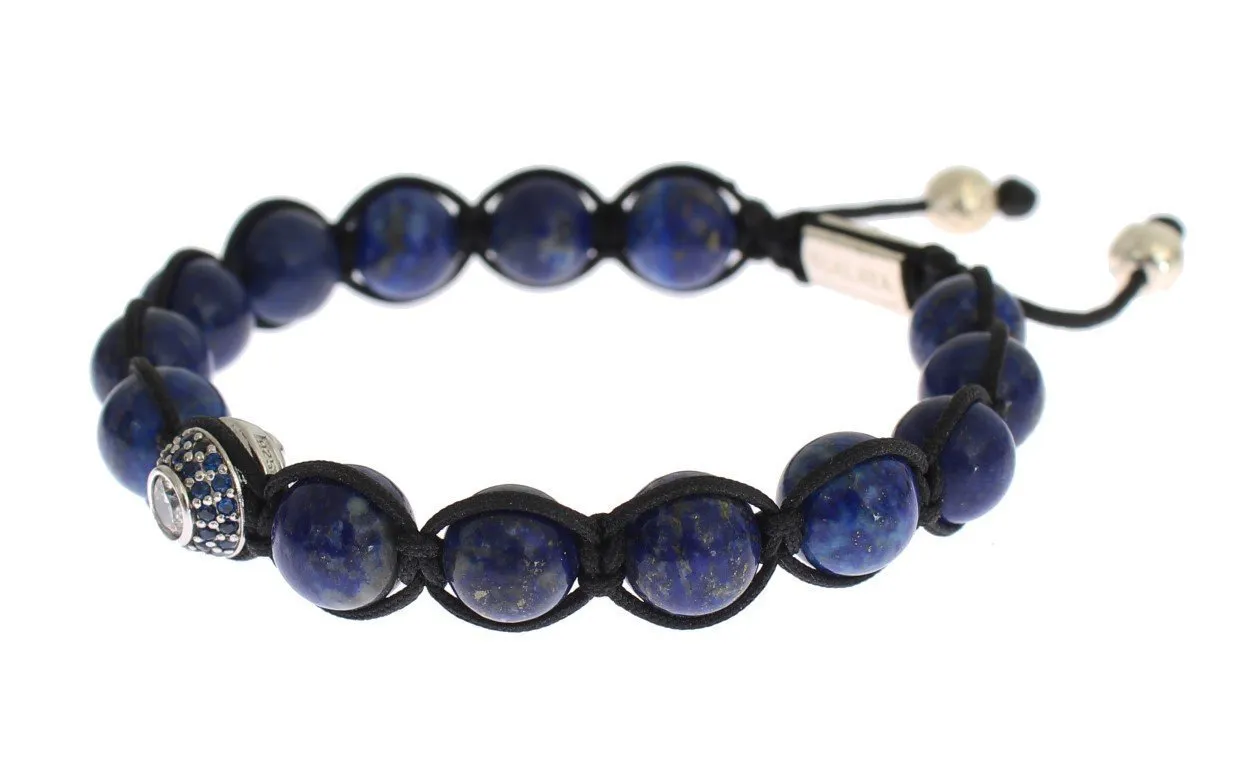 Blue CZ Coral Sterling 925 Silver Bracelet