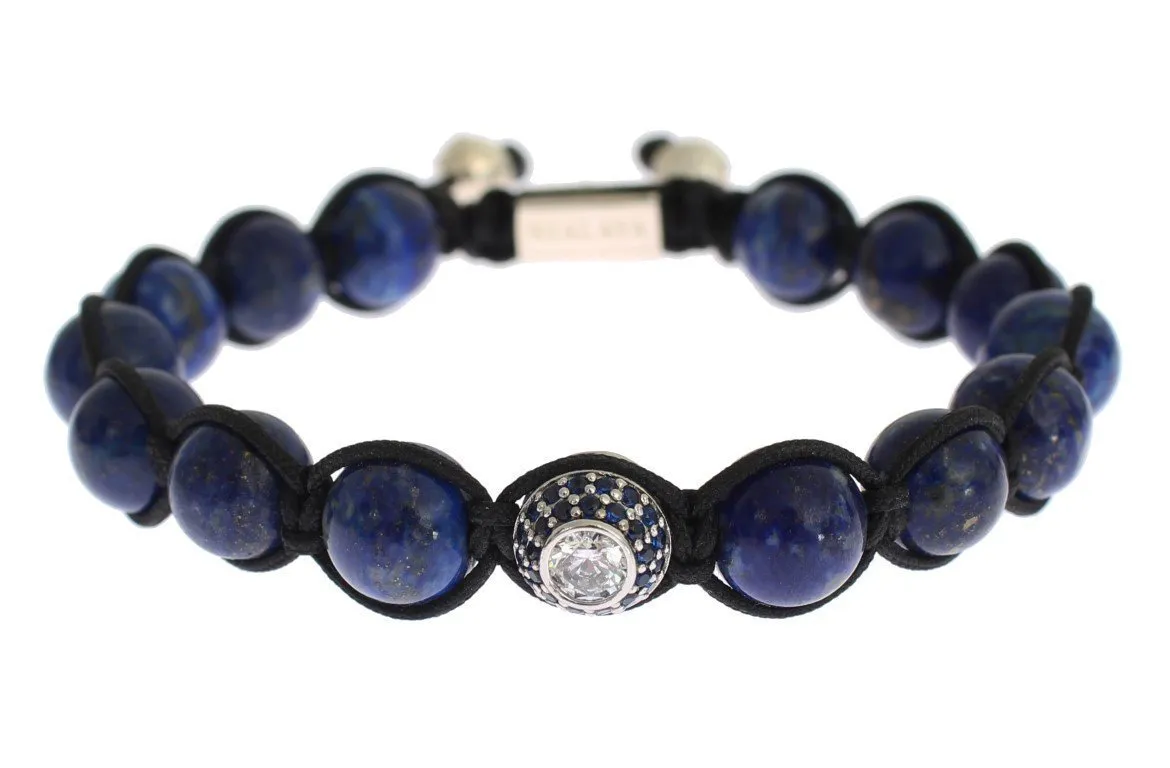 Blue CZ Coral Sterling 925 Silver Bracelet